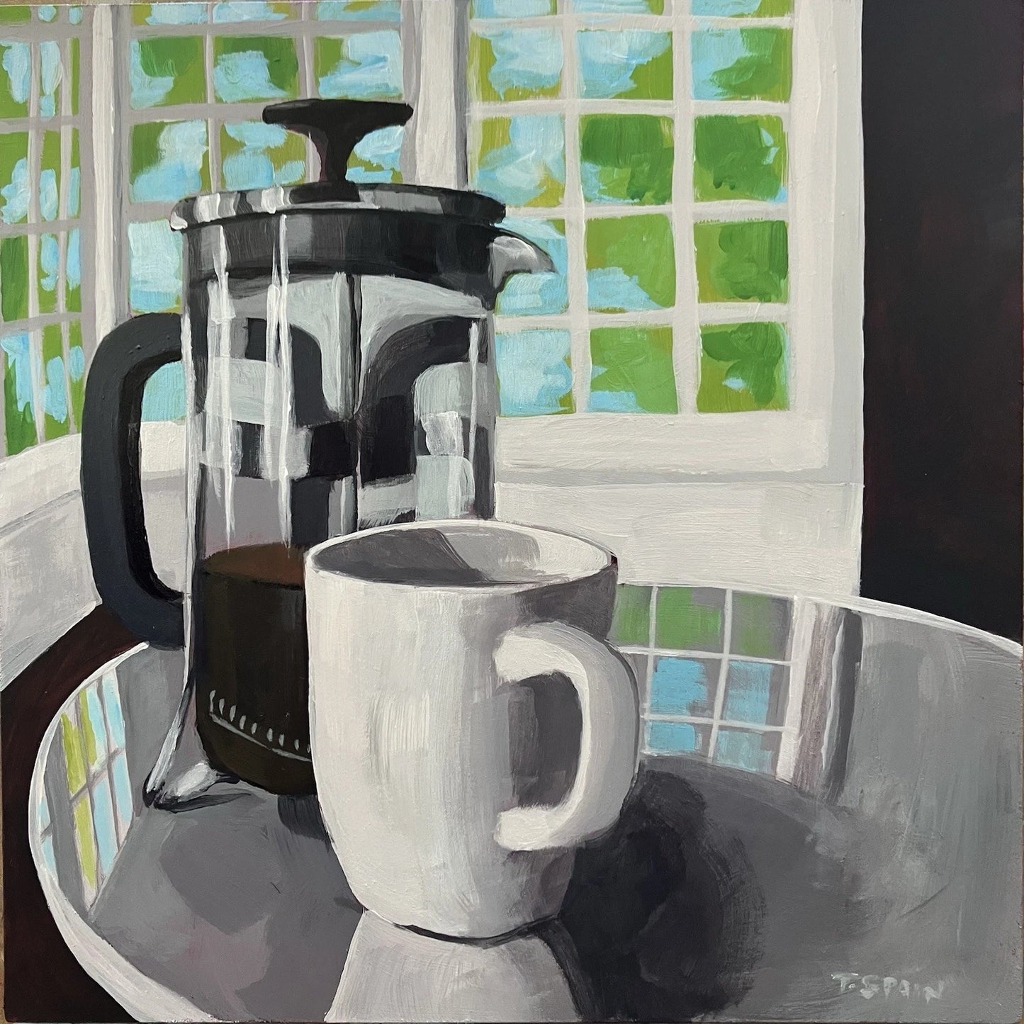 Coffee in the Sunroom